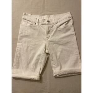 Levi's‎ White Denim Bermuda Shorts Womens Size 29 Cuffed Casual